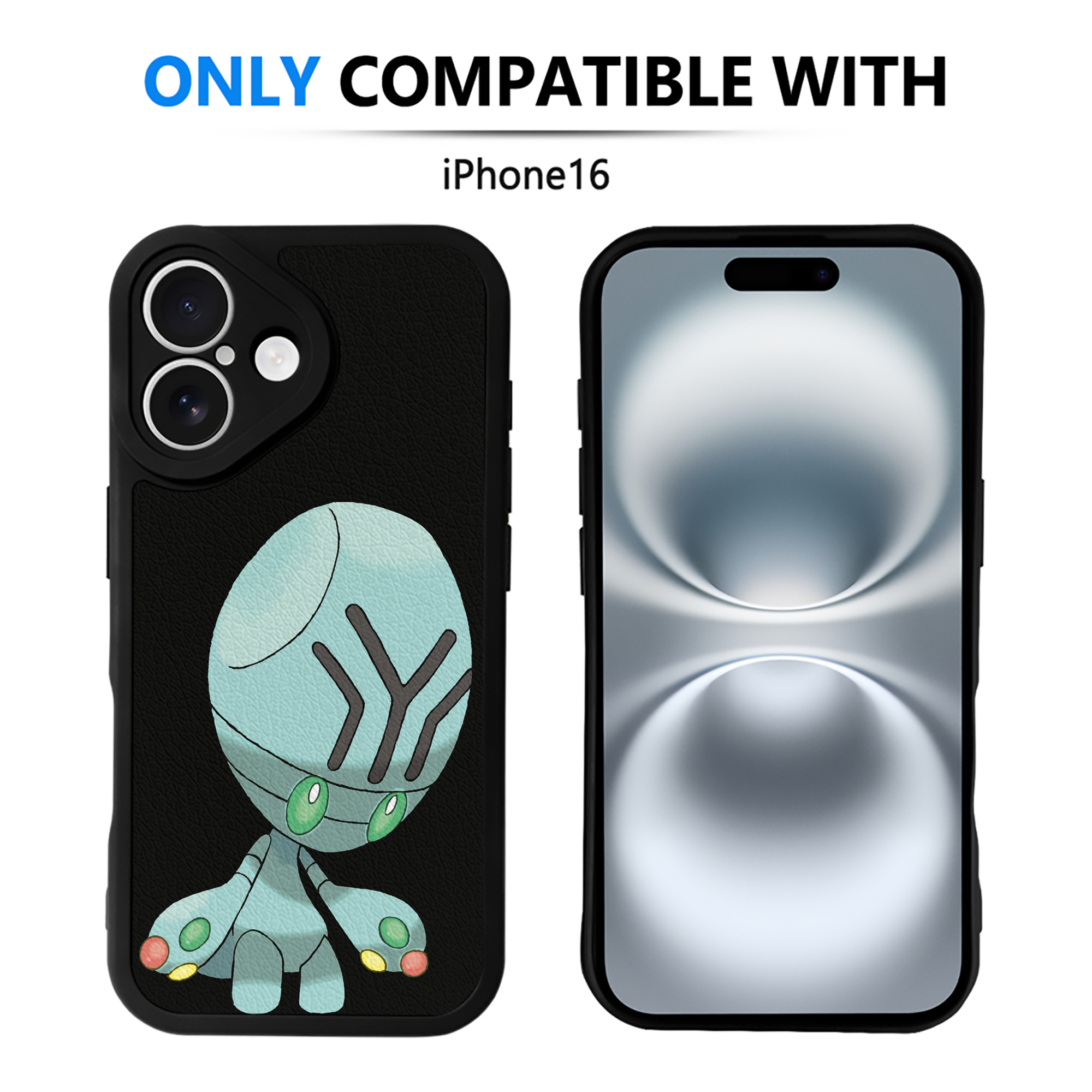 （画像用） ポケットモンスター Pokémon 【iPhone 16シリーズ対応】シリコンスマホケース（レザー調） 材質：シリコン